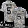 Travis Brown Jersey Buffalo Bills #5 2024 Salute to Service Camo