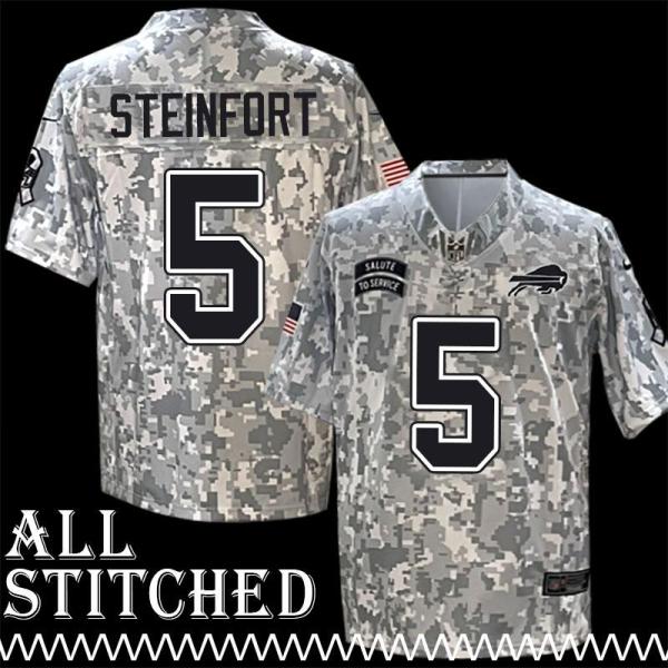 Fred Steinfort Jersey Buffalo Bills #5 2024 Salute to Service Camo