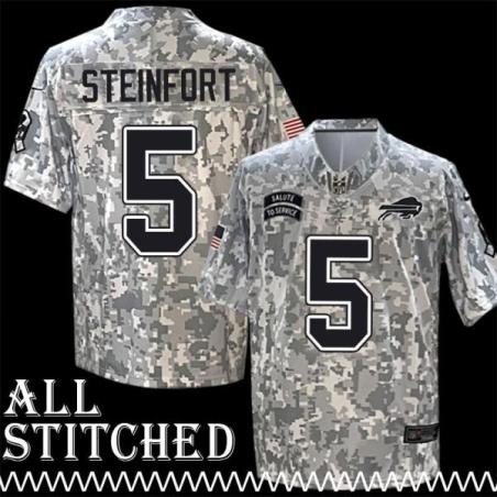 Fred Steinfort Jersey Buffalo Bills #5 2024 Salute to Service Camo