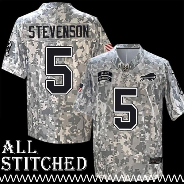 Marquez Stevenson Jersey Buffalo Bills #5 2024 Salute to Service Camo