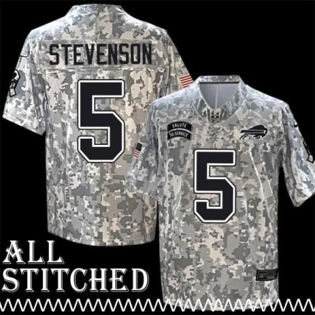 Marquez Stevenson Jersey Buffalo Bills #5 2024 Salute to Service Camo