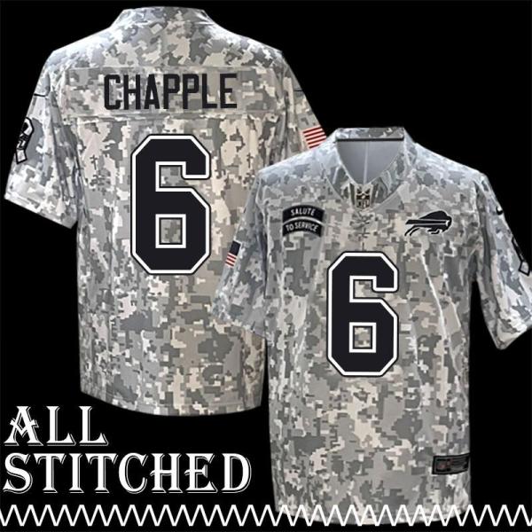 Dave Chapple Jersey Buffalo Bills #6 2024 Salute to Service Camo
