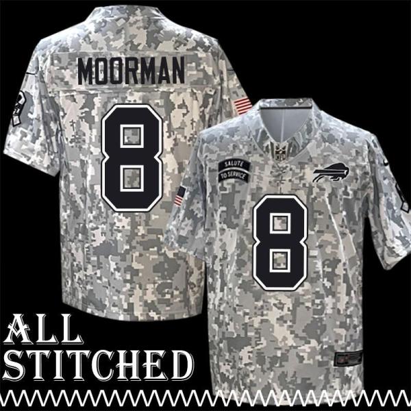 Brian Moorman Jersey Buffalo Bills #8 2024 Salute to Service Camo