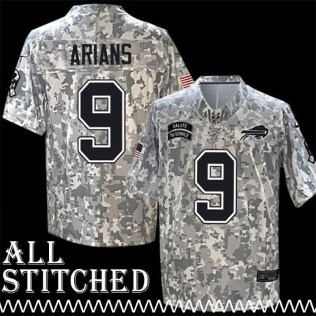 Jake Arians Jersey Buffalo Bills #9 2024 Salute to Service Camo
