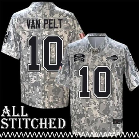 Alex Van Pelt Jersey Buffalo Bills #10 2024 Salute to Service Camo