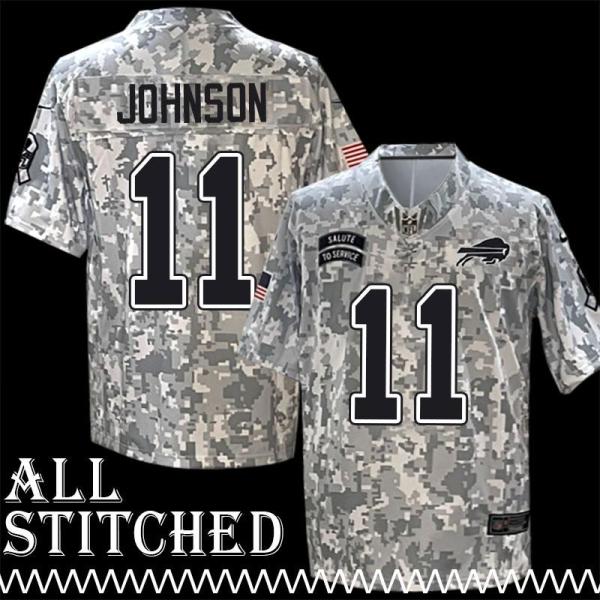 Rob Johnson Jersey Buffalo Bills #11 2024 Salute to Service Camo