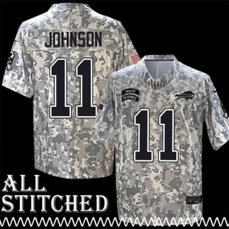 Rob Johnson Jersey Buffalo Bills #11 2024 Salute to Service Camo