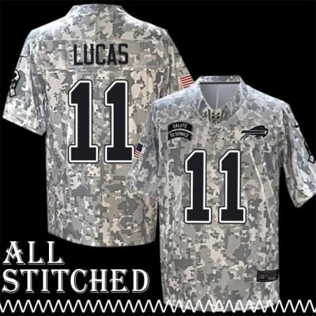 Richie Lucas Jersey Buffalo Bills #11 2024 Salute to Service Camo