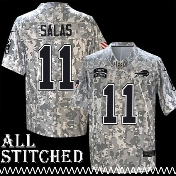 Greg Salas Jersey Buffalo Bills #11 2024 Salute to Service Camo