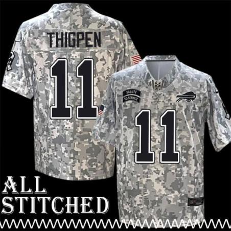 Marcus Thigpen Jersey Buffalo Bills #11 2024 Salute to Service Camo