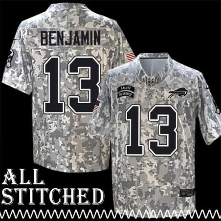 Kelvin Benjamin Jersey Buffalo Bills #13 2024 Salute to Service Camo