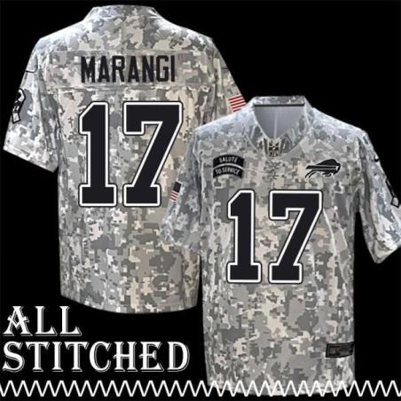 Gary Marangi Jersey Buffalo Bills #17 2024 Salute to Service Camo
