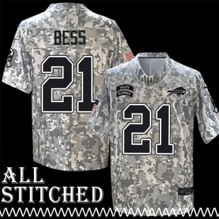 Gerald Bess Jersey Buffalo Bills #21 2024 Salute to Service Camo