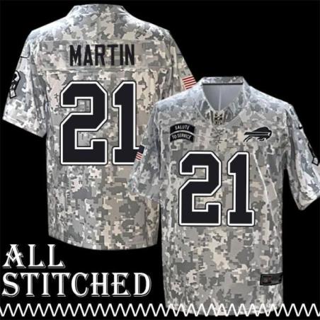 Emanuel Martin Jersey Buffalo Bills #21 2024 Salute to Service Camo