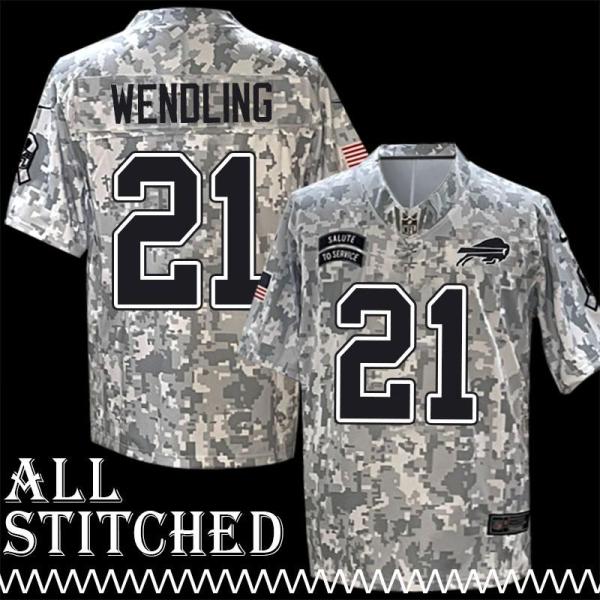 John Wendling Jersey Buffalo Bills #21 2024 Salute to Service Camo
