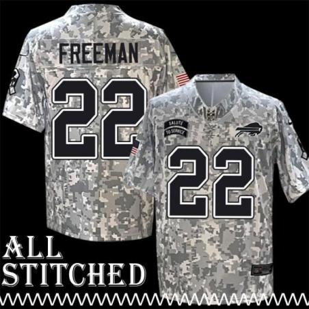Steve Freeman Jersey Buffalo Bills #22 2024 Salute to Service Camo