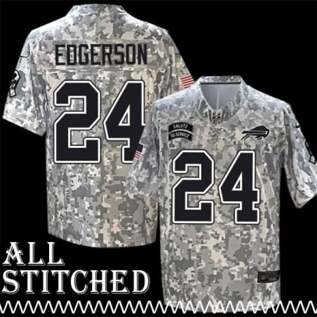 Booker Edgerson Jersey Buffalo Bills #24 2024 Salute to Service Camo