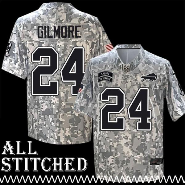 Stephon Gilmore Jersey Buffalo Bills #24 2024 Salute to Service Camo