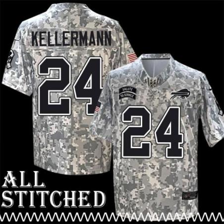 Ernie Kellermann Jersey Buffalo Bills #24 2024 Salute to Service Camo