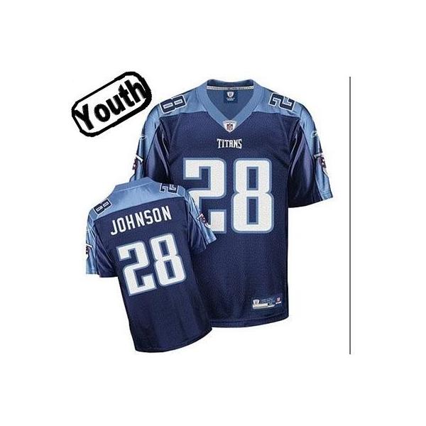 Chris Johnson Youth Football Jersey -#28 Tennessee Youth Jersey(Navy)