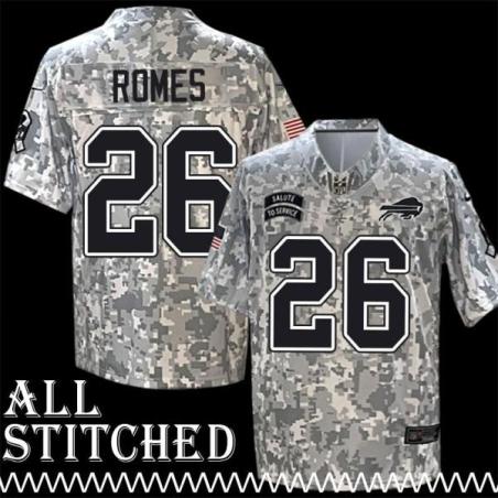 Charles Romes Jersey Buffalo Bills #26 2024 Salute to Service Camo