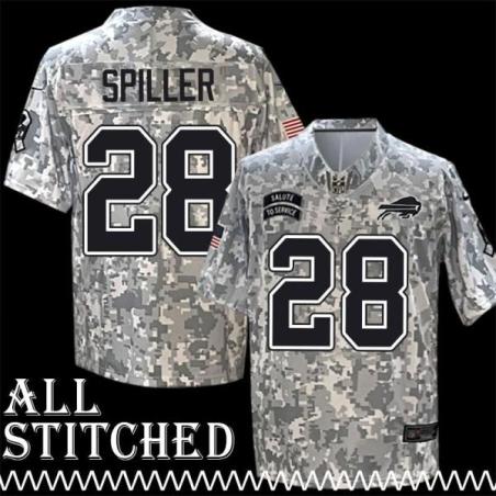 C.J. Spiller Jersey Buffalo Bills #28 2024 Salute to Service Camo