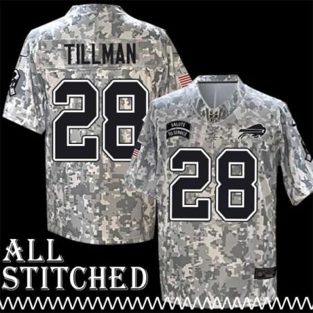Travares Tillman Jersey Buffalo Bills #28 2024 Salute to Service Camo