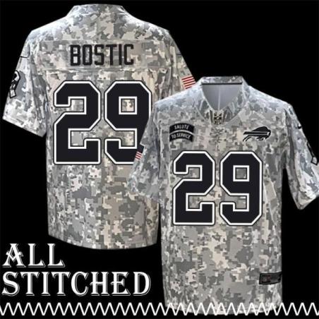 Jason Bostic Jersey Buffalo Bills #29 2024 Salute to Service Camo