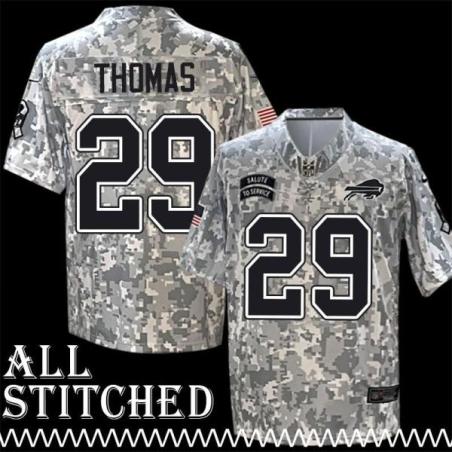 Shamarko Thomas Jersey Buffalo Bills #29 2024 Salute to Service Camo