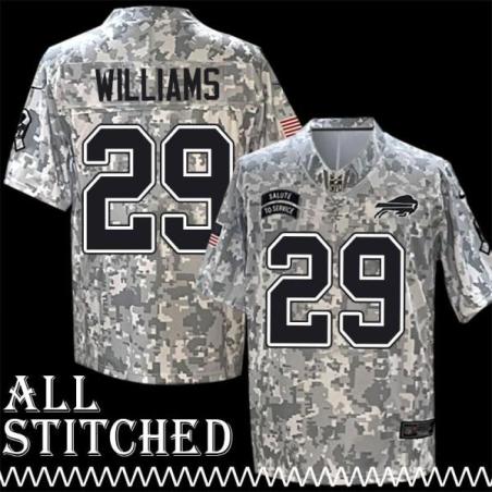 James / Karlos Williams Jersey Buffalo Bills #29 2024 Salute to Service Camo