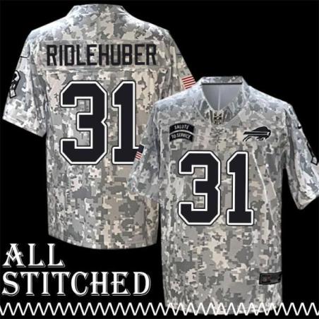 Preston Ridlehuber Jersey Buffalo Bills #31 2024 Salute to Service Camo