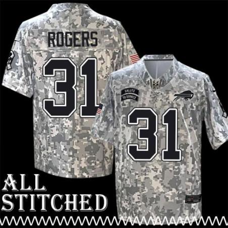 Charlie Rogers Jersey Buffalo Bills #31 2024 Salute to Service Camo