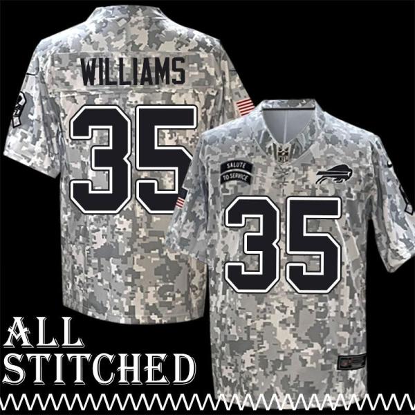 Antonio Williams Jersey Buffalo Bills #35 2024 Salute to Service Camo
