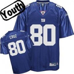 Victor Cruz Youth Football Jersey -#80 NY-G Youth Jersey(Blue)