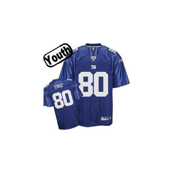 Victor Cruz Youth Football Jersey -#80 NY-G Youth Jersey(Blue)