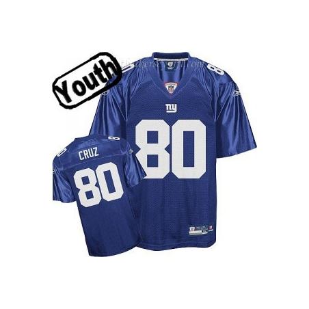 Victor Cruz Youth Football Jersey -#80 NY-G Youth Jersey(Blue)