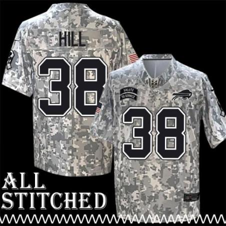 Ray Hill Jersey Buffalo Bills #38 2024 Salute to Service Camo