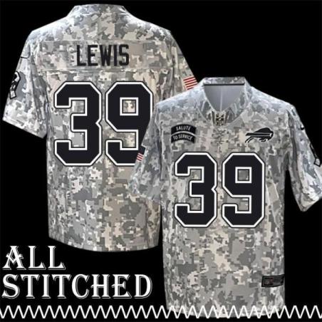 Cameron Lewis Jersey Buffalo Bills #39 2024 Salute to Service Camo
