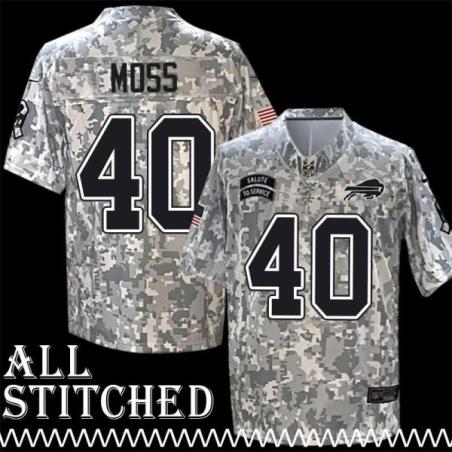 Roland Moss Jersey Buffalo Bills #40 2024 Salute to Service Camo