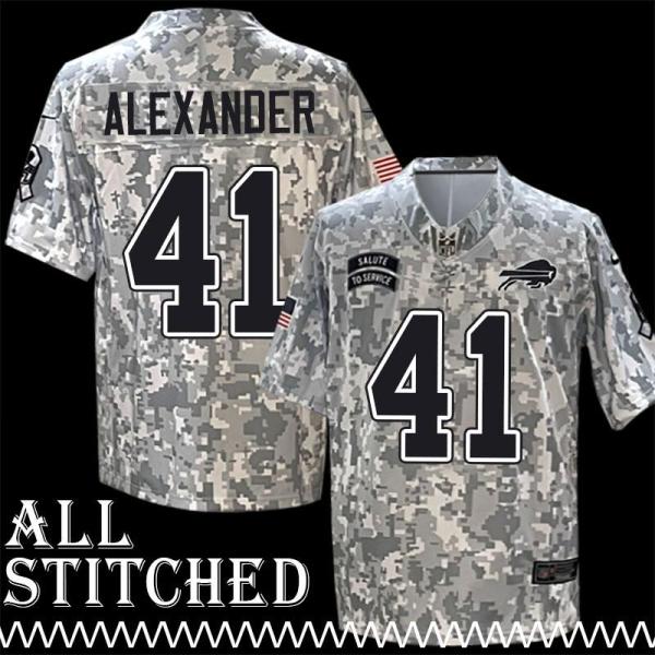 Maurice Alexander Jersey Buffalo Bills #41 2024 Salute to Service Camo