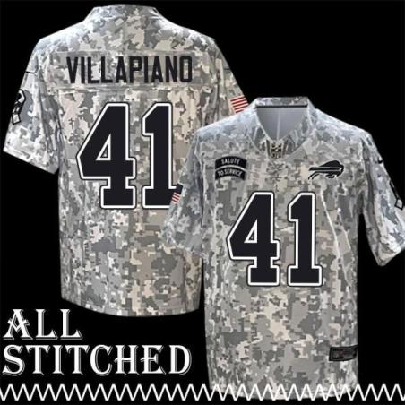 Phil Villapiano Jersey Buffalo Bills #41 2024 Salute to Service Camo