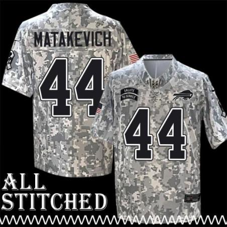 Tyler Matakevich Jersey Buffalo Bills #44 2024 Salute to Service Camo