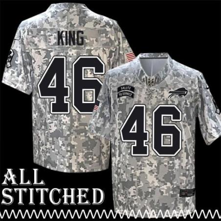 Tony King Jersey Buffalo Bills #46 2024 Salute to Service Camo