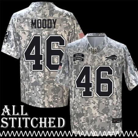 Keith Moody Jersey Buffalo Bills #46 2024 Salute to Service Camo