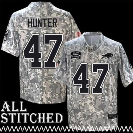 Tony Hunter Jersey Buffalo Bills #47 2024 Salute to Service Camo
