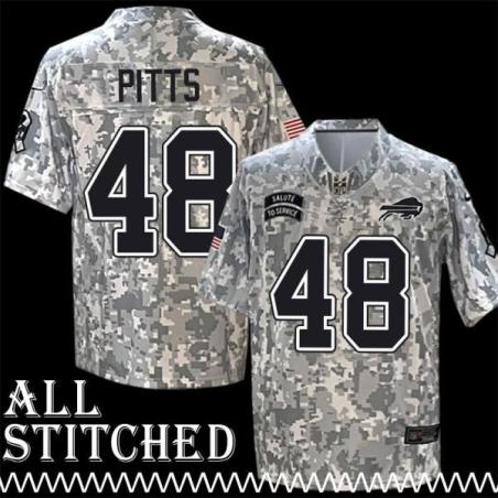 John Pitts Jersey Buffalo Bills #48 2024 Salute to Service Camo