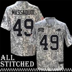 Tim Massaquoi Jersey Buffalo Bills #49 2024 Salute to Service Camo