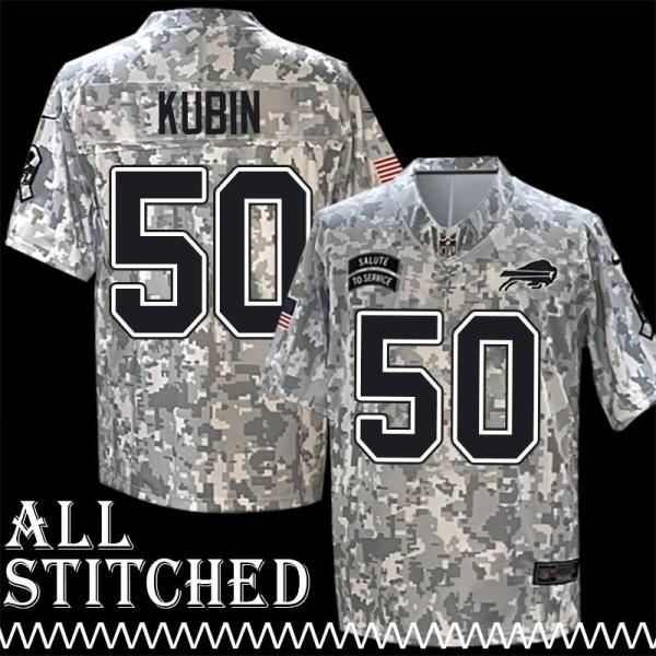 Larry Kubin Jersey Buffalo Bills #50 2024 Salute to Service Camo