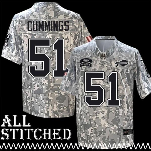 Joe Cummings Jersey Buffalo Bills #51 2024 Salute to Service Camo