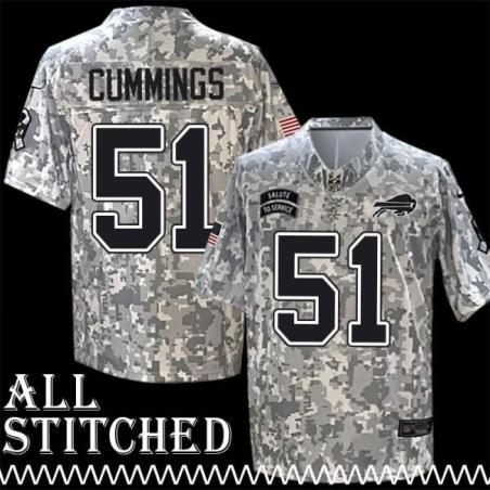Joe Cummings Jersey Buffalo Bills #51 2024 Salute to Service Camo